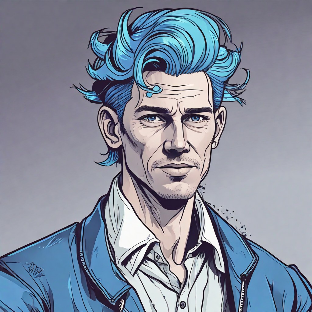 Blue Hair Photo Style