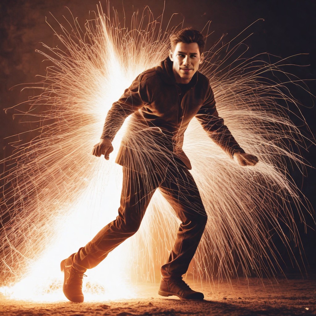 Burning Steel Wool Effect Photo Style