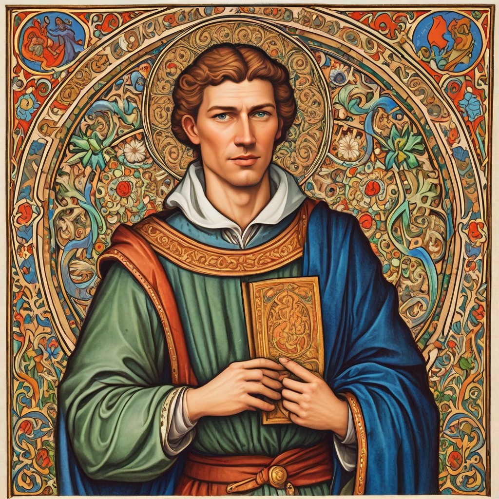 Medieval Illuminated Manuscript Photo Style