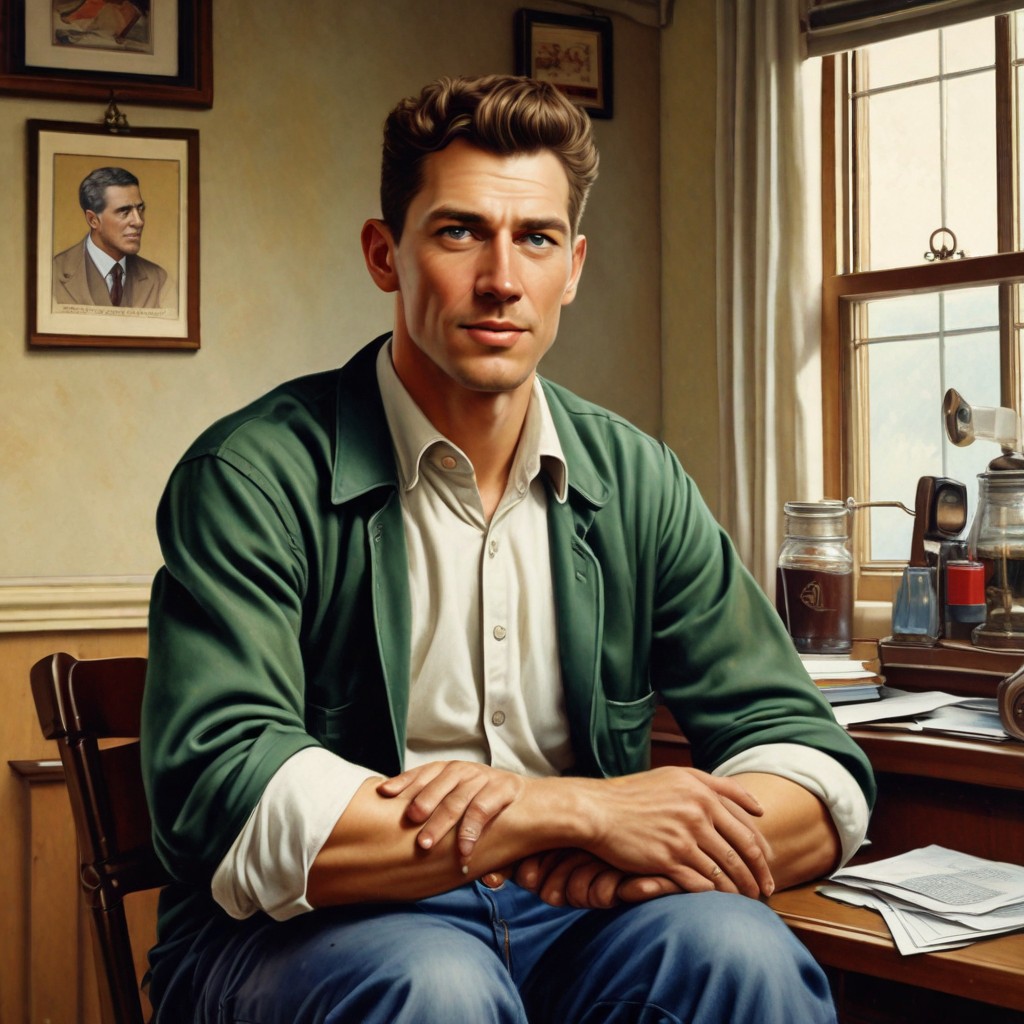 Converted Norman Rockwell image