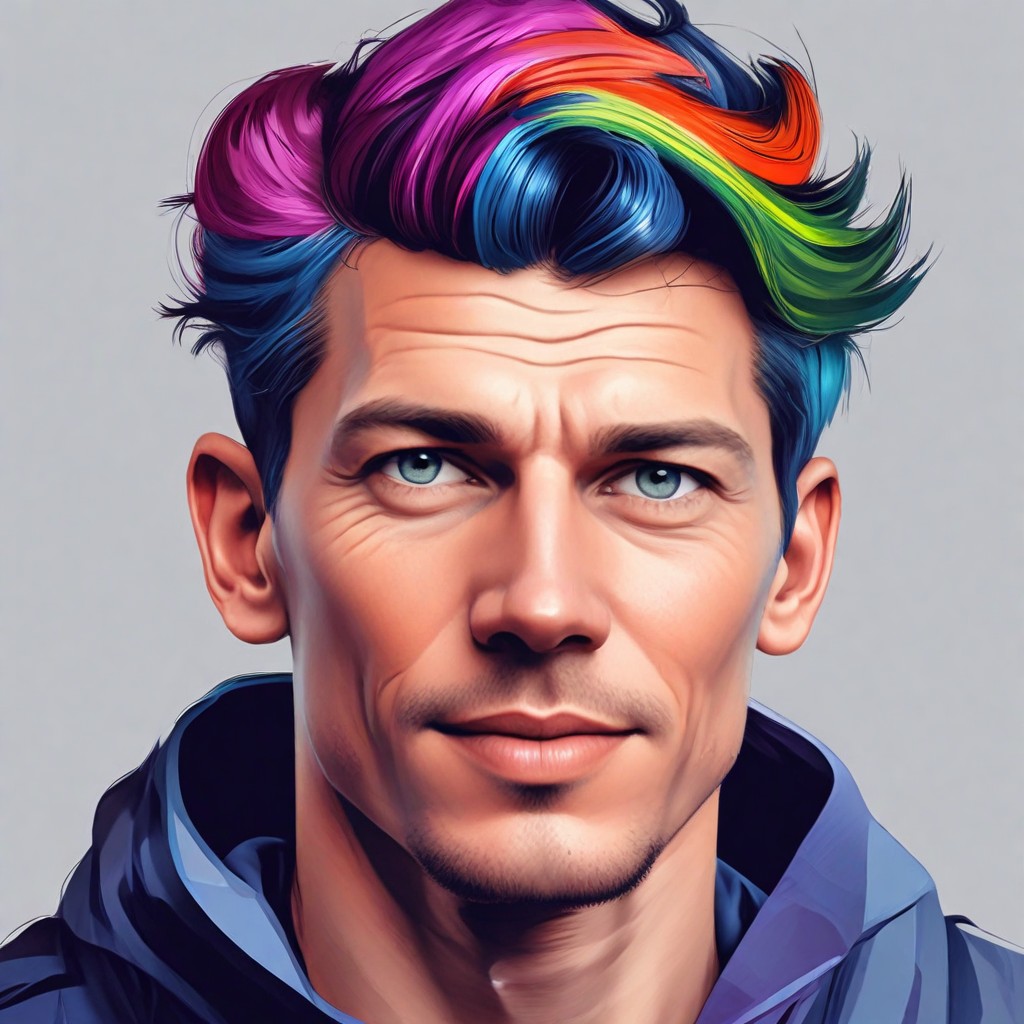 Peekaboo Color Hair Photo Style