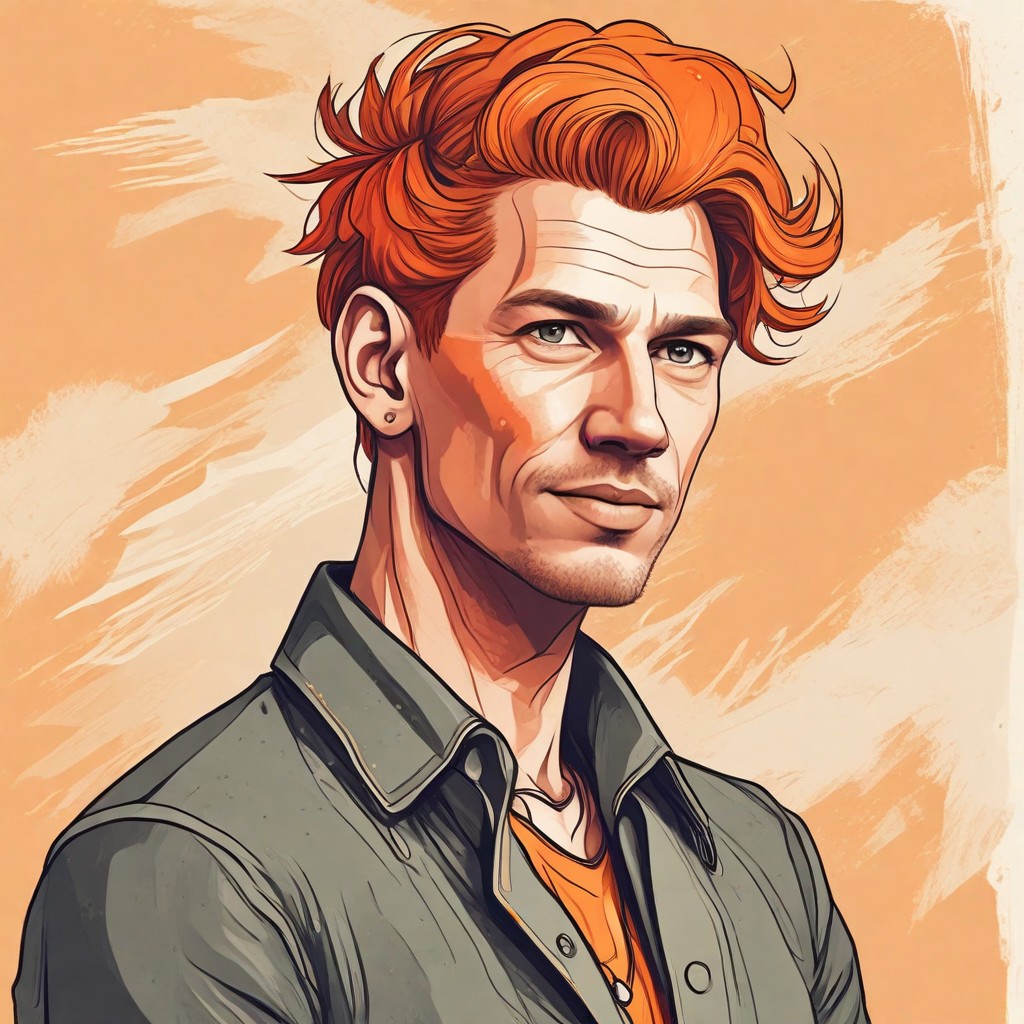 Tangerine Hair Photo Style