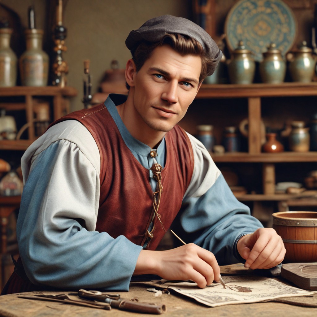 Craftswoman in the Middle Ages Photo Style