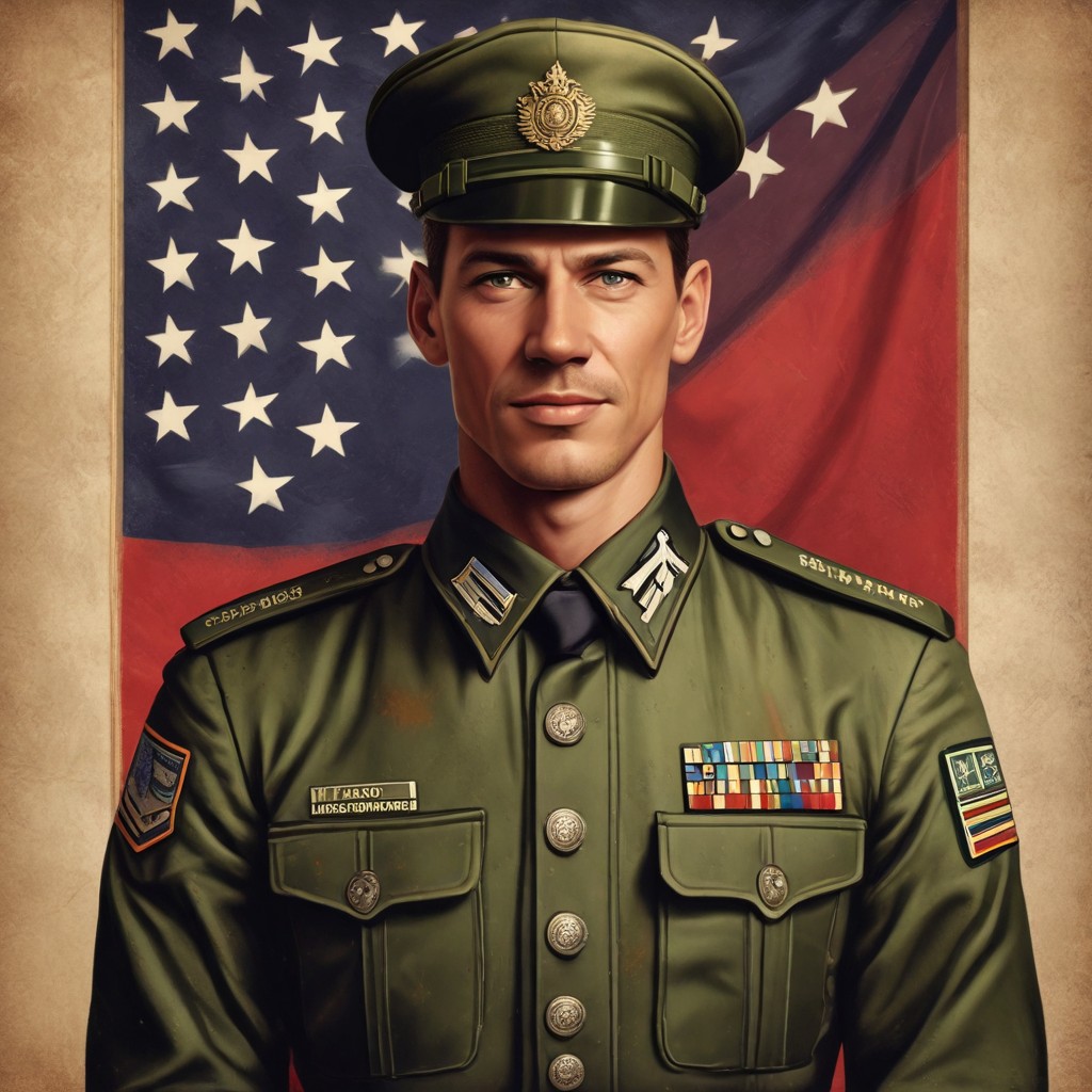 Custom Vintage Military Portrait Photo Style