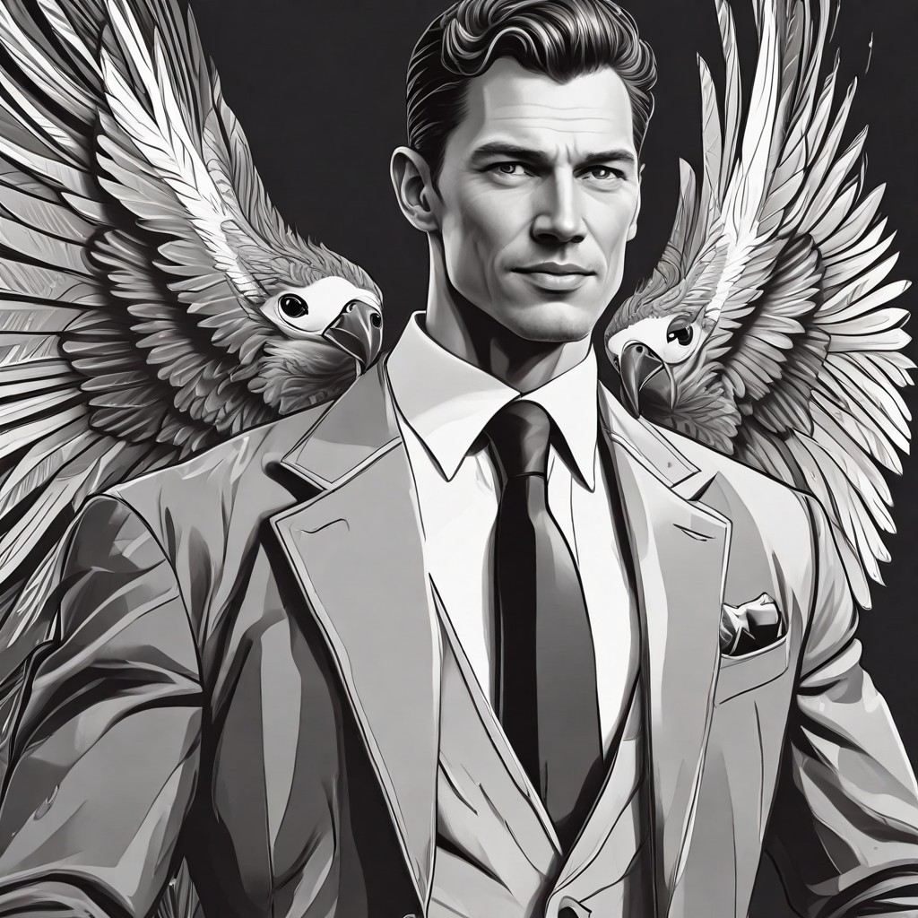 Falcon with Suit Photo Style