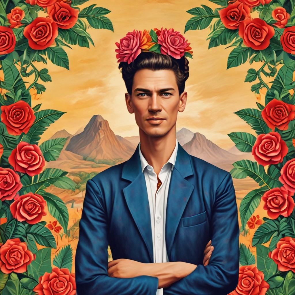 Frida Kahlo Painting Photo Style