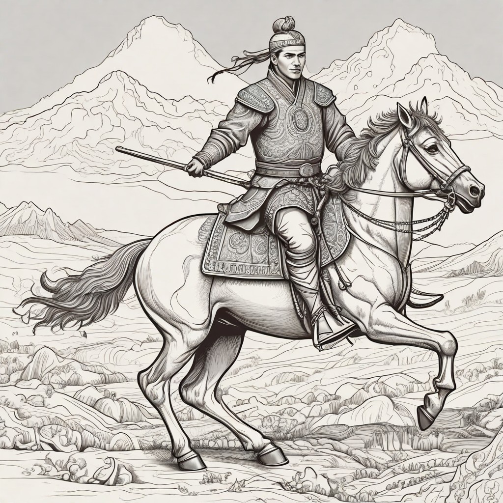 Mongol Horseman Photo Style