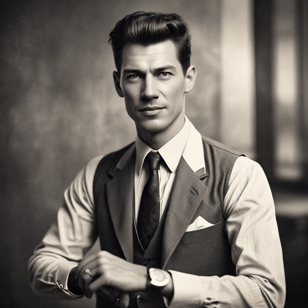 Retro Real Photo of a Man Photo Style