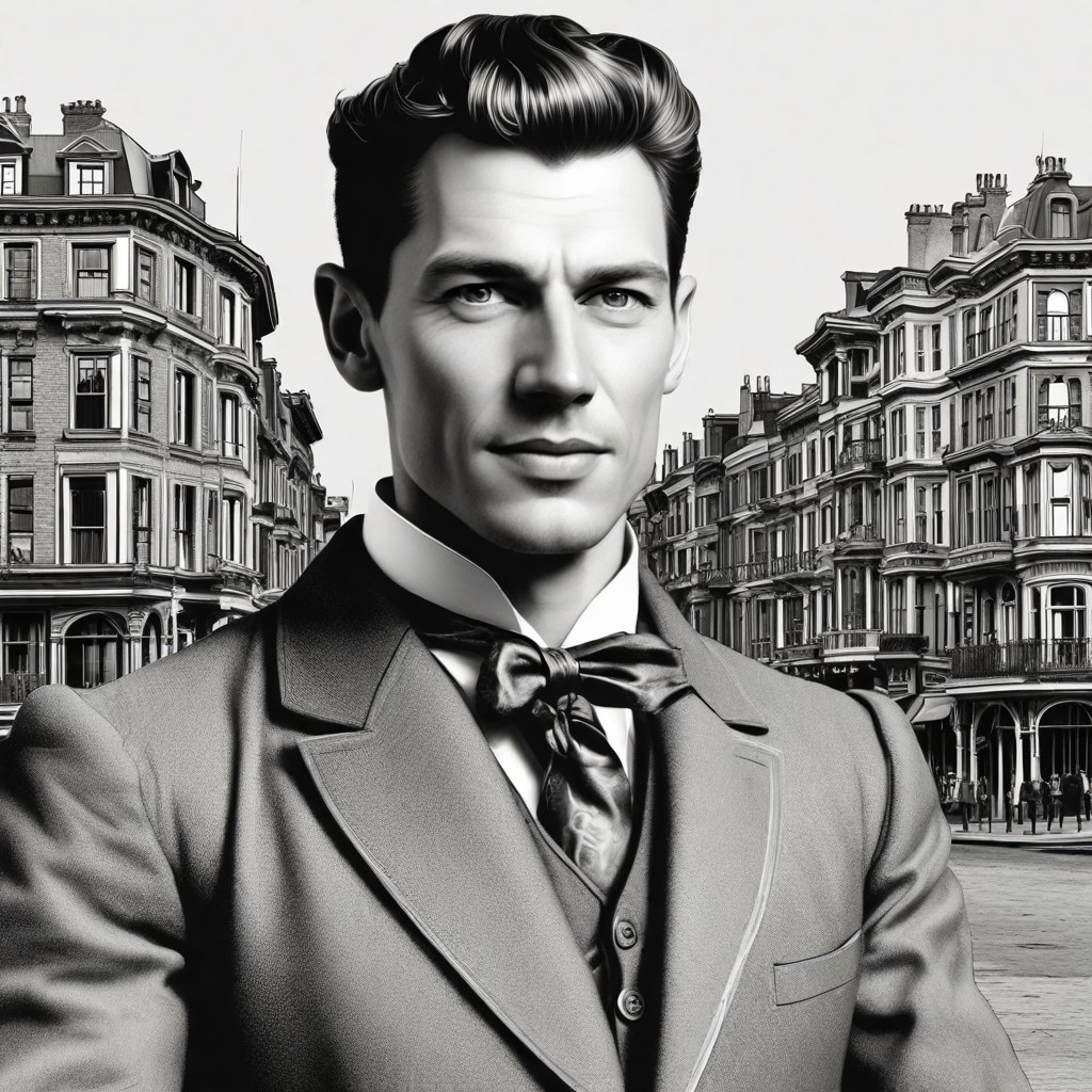 Victorian in Black & White Photo Style