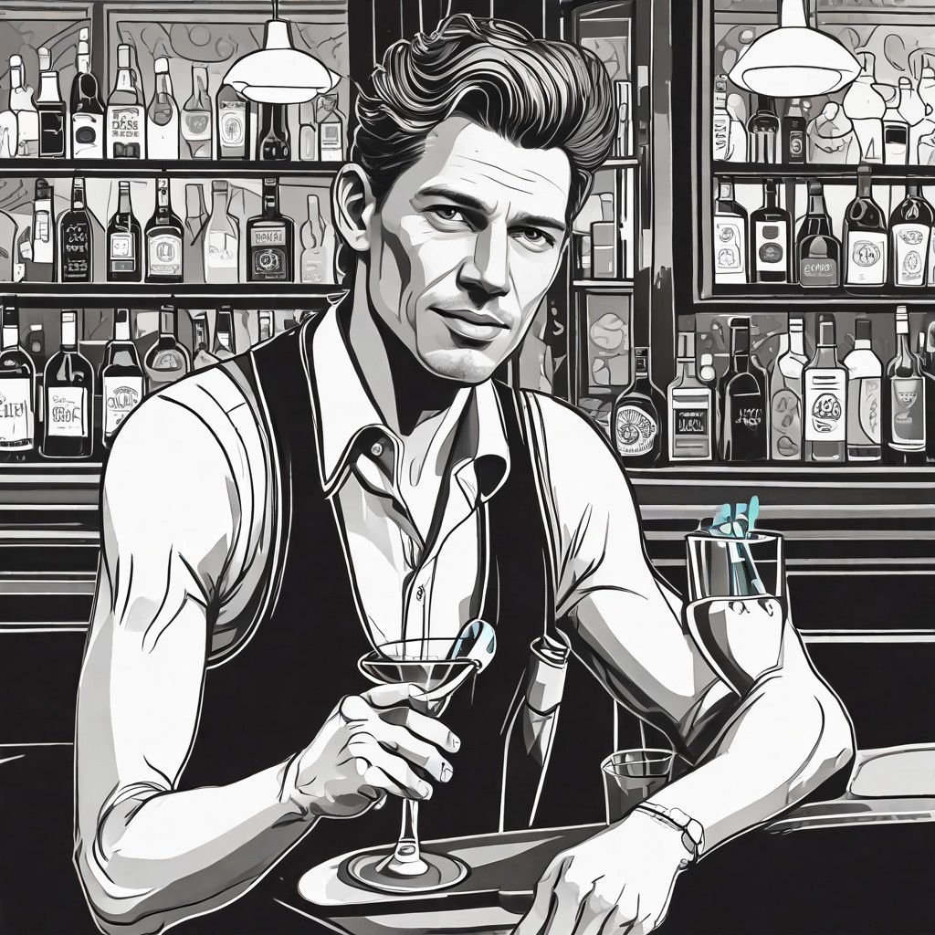 Woman in a Bar Photo Style