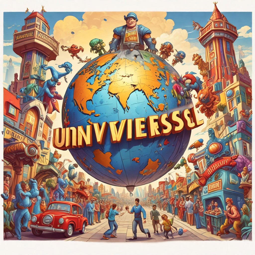 Animated Universal Studios Logo Photo Style