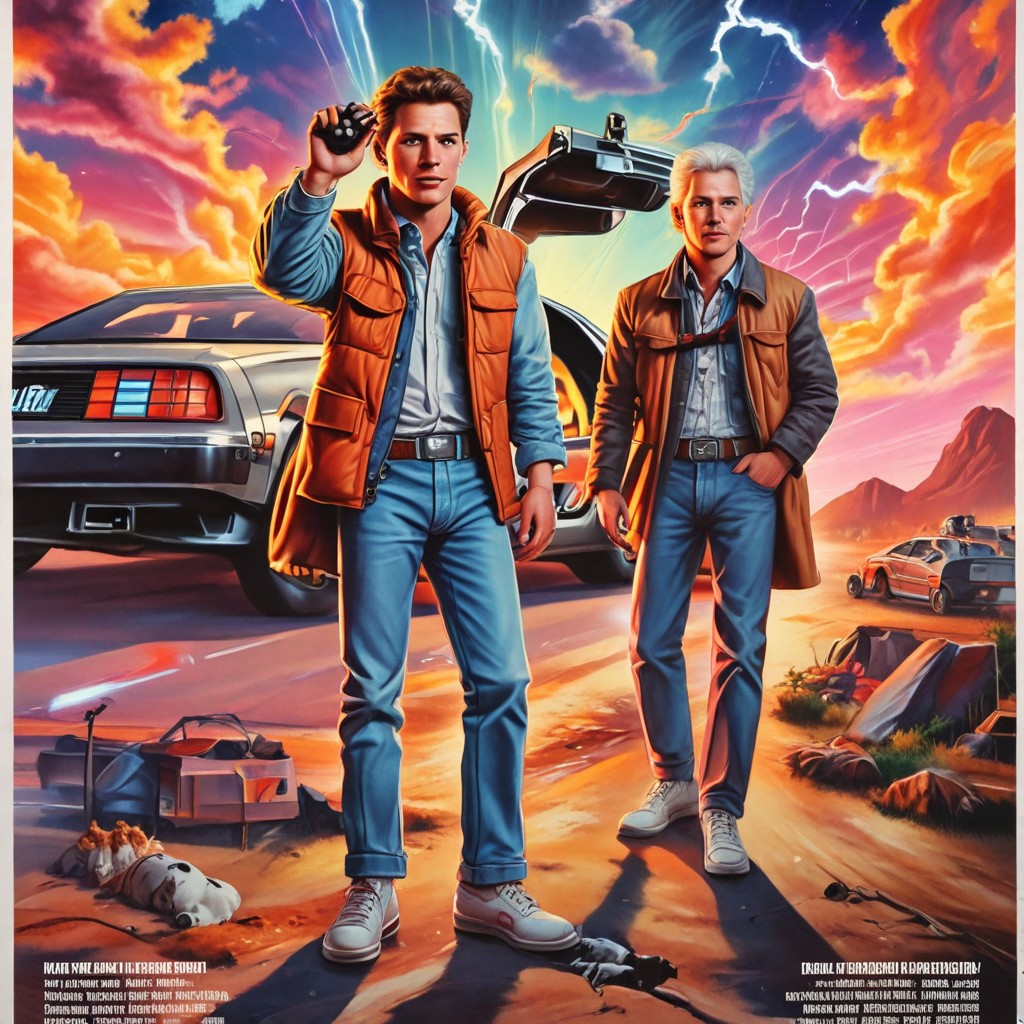 Back to the Future Movie Poster Photo Style