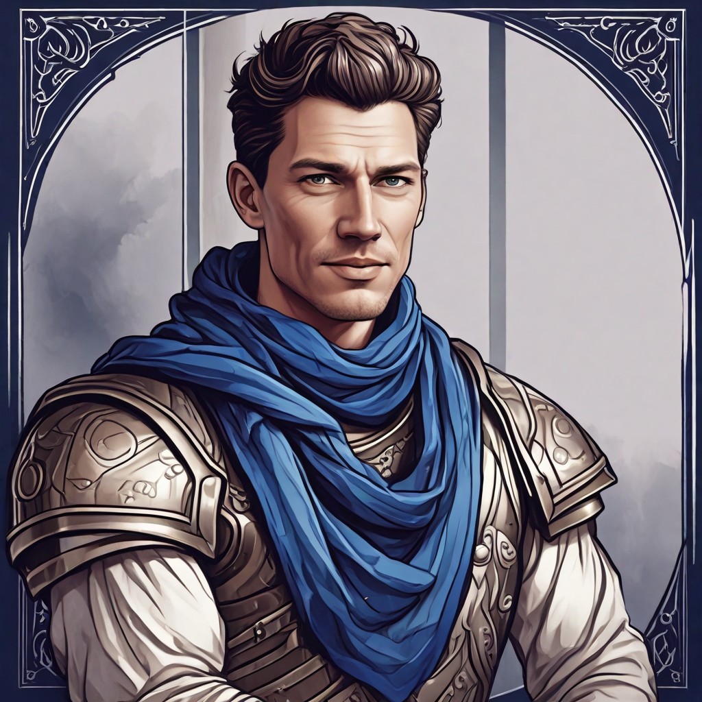 Converted Breastplate with Dark Blue Scarf image