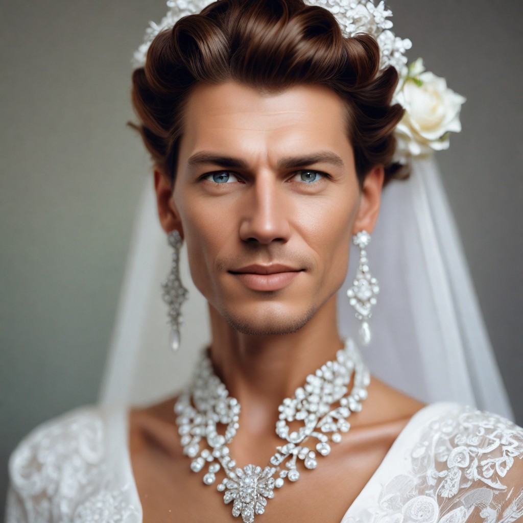 Bridal Dress and Makeup Photo Style