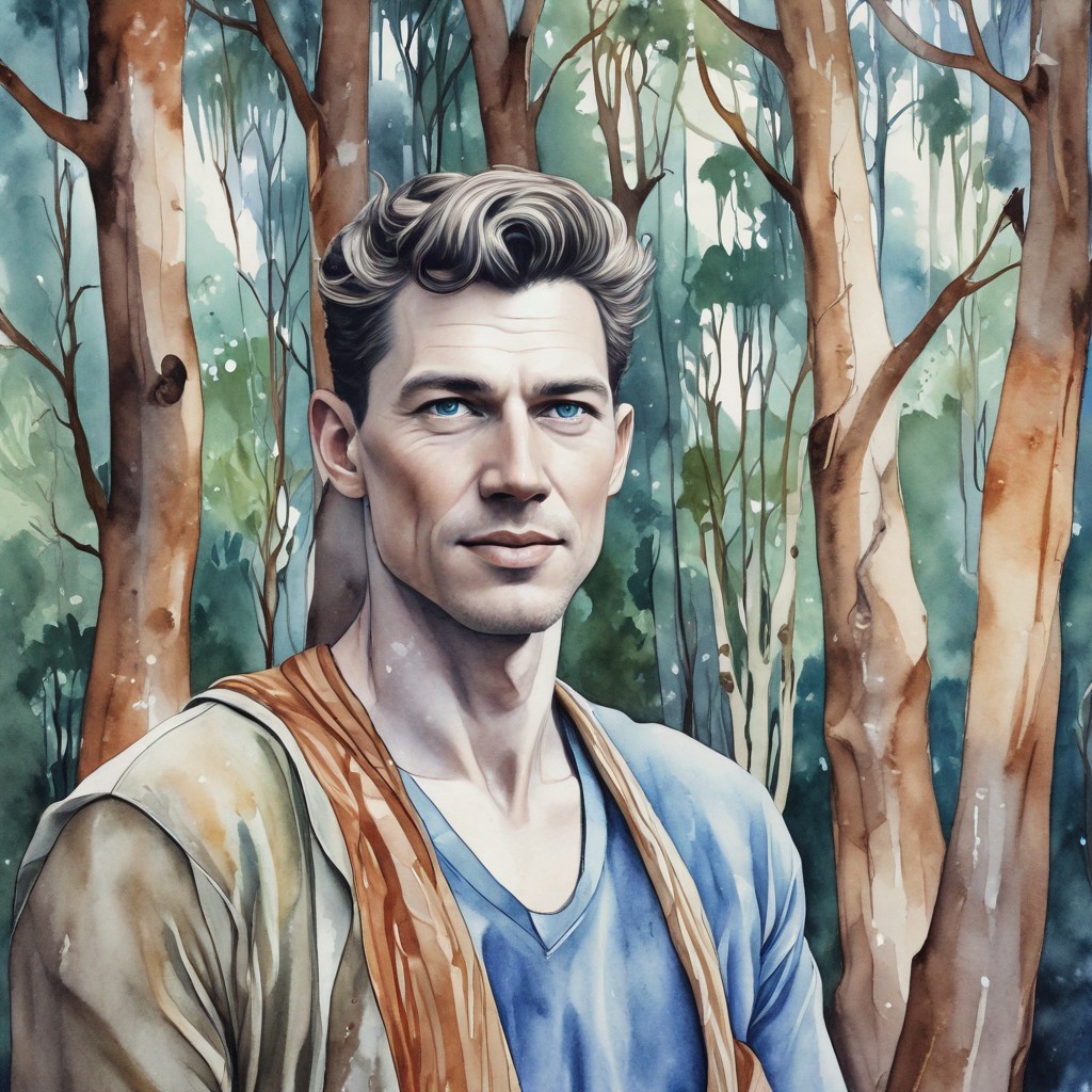 Ceramic Watercolour Inspired by Blue Gum Forest Photo Style