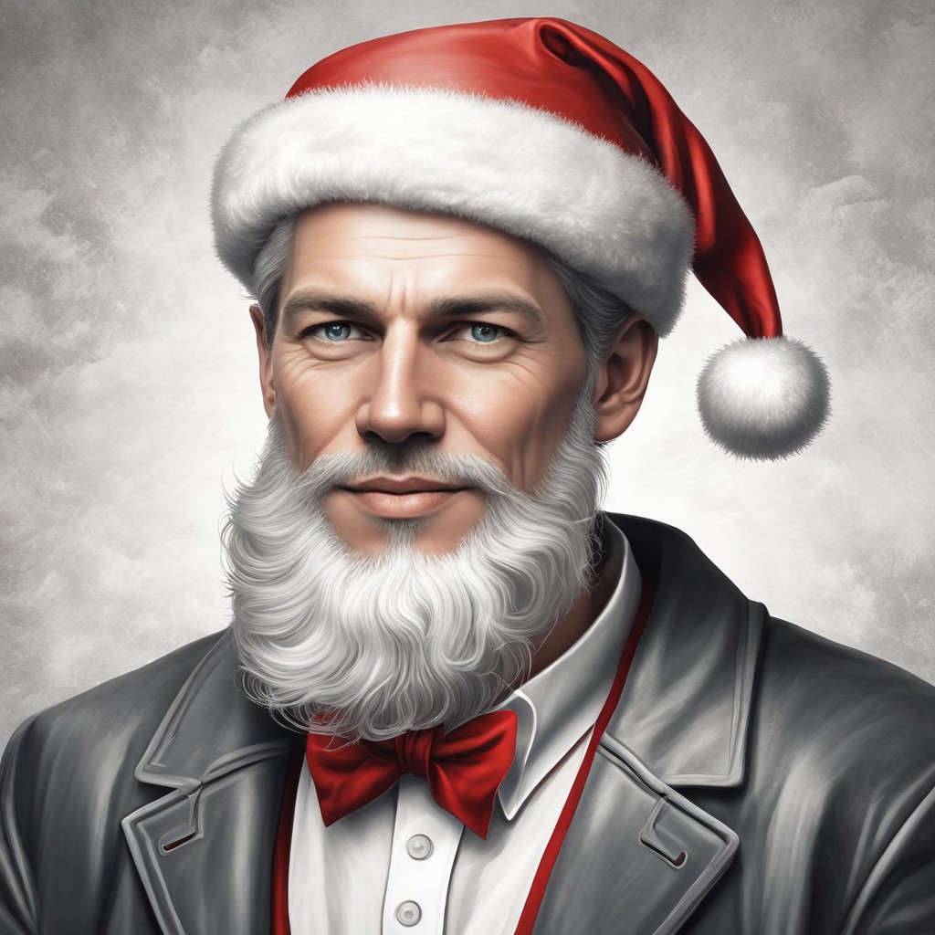 Classic Santa with Hat and Beard Photo Style