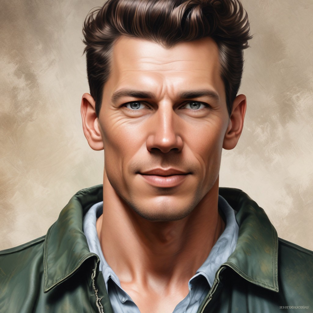 Color Realistic Bust Portrait Photo Style