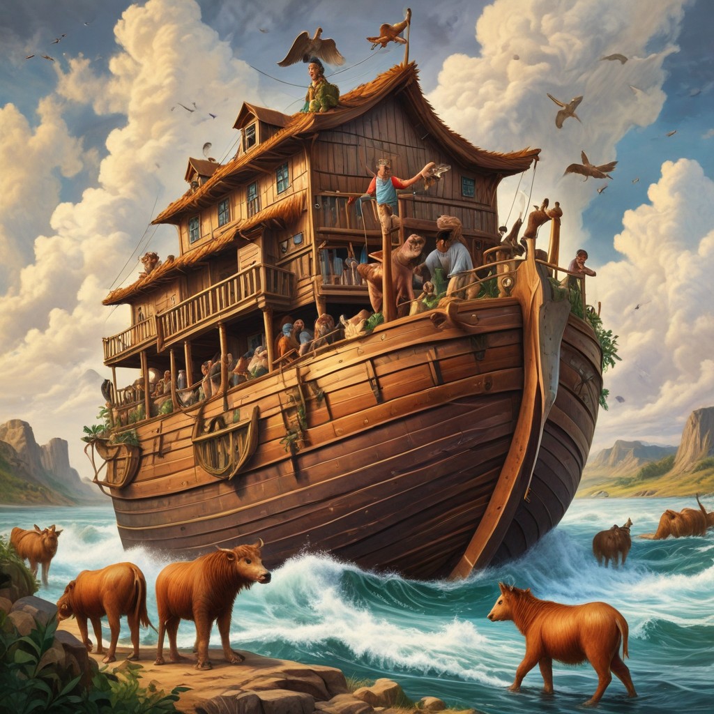Color Realistic Noah’s Ark Photo Style