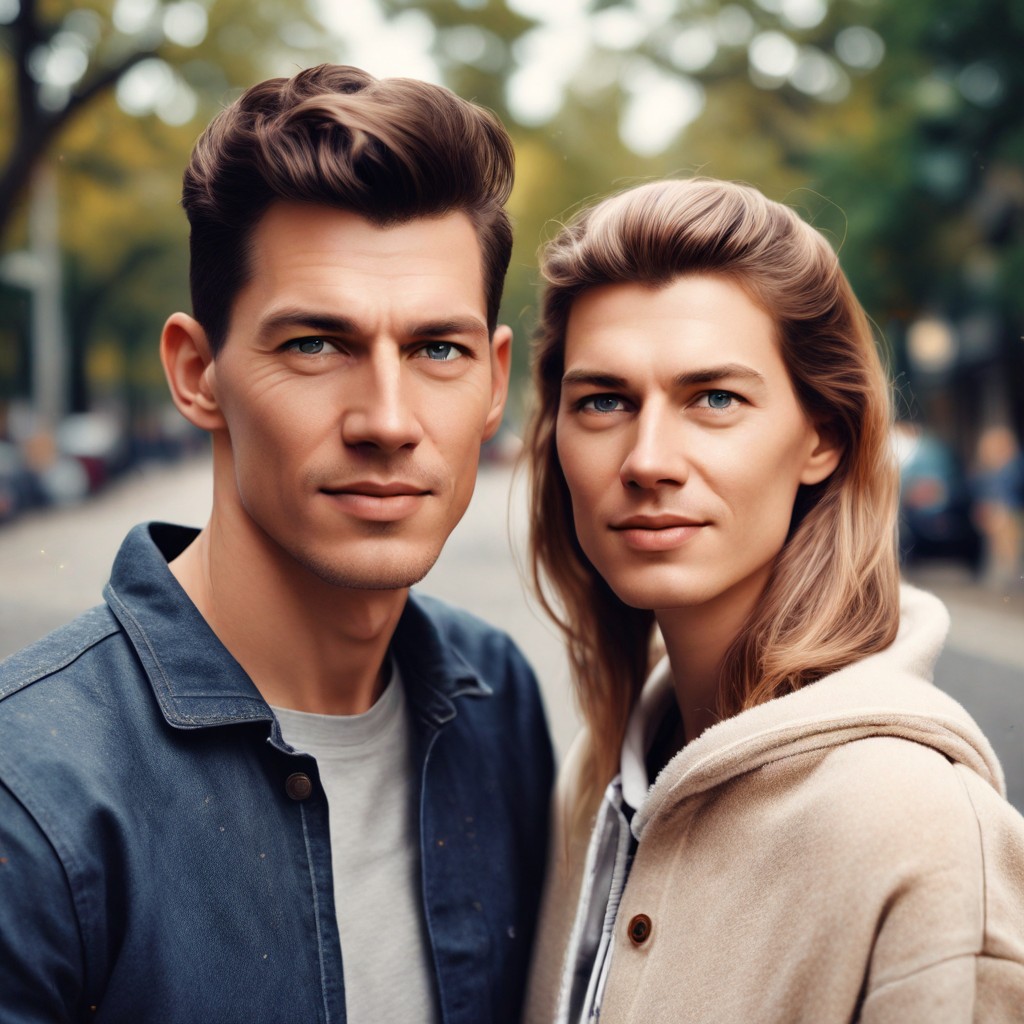 Couple Photo from Two Separate Photos Photo Style