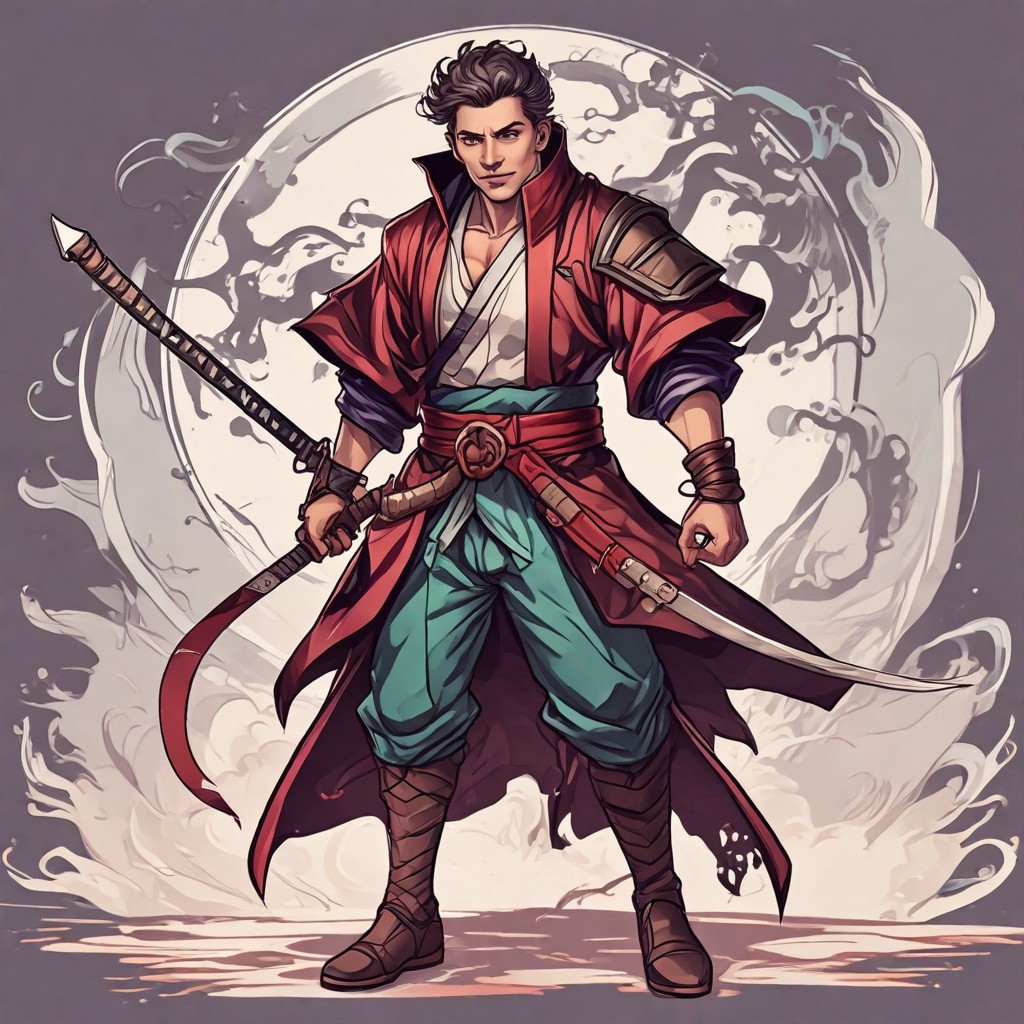 Demon Slayer Costume with Katana Photo Style