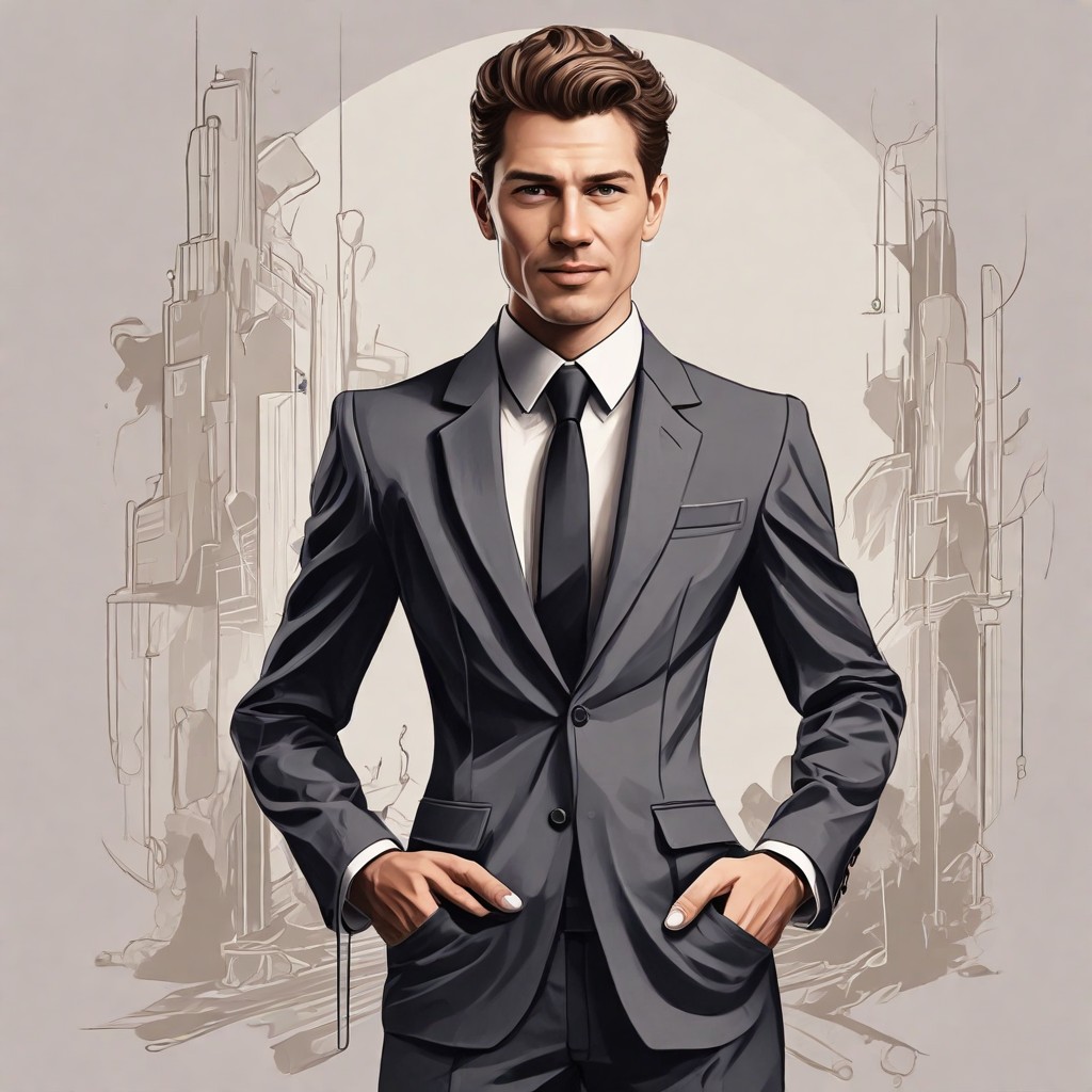 Elegant Businesswoman in Suit Photo Style