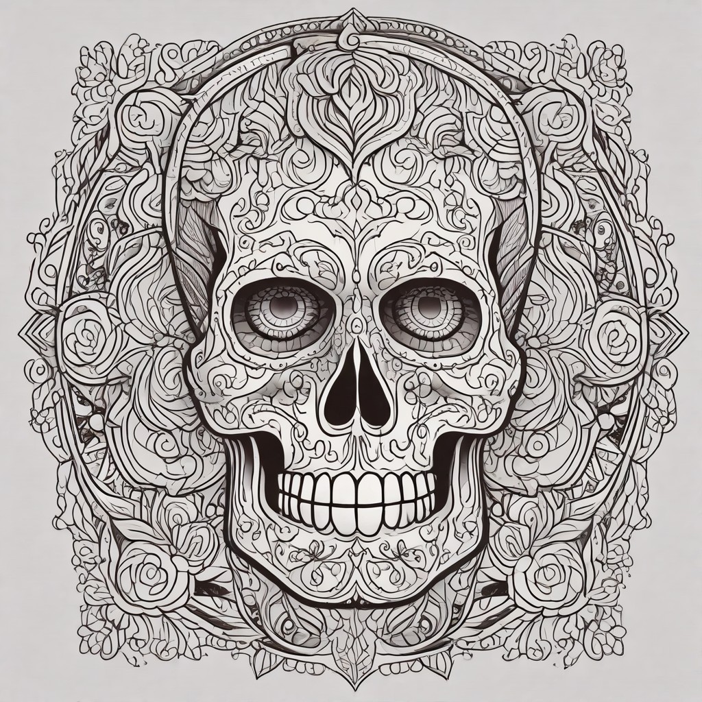 Gothic Sugar Skull Photo Style