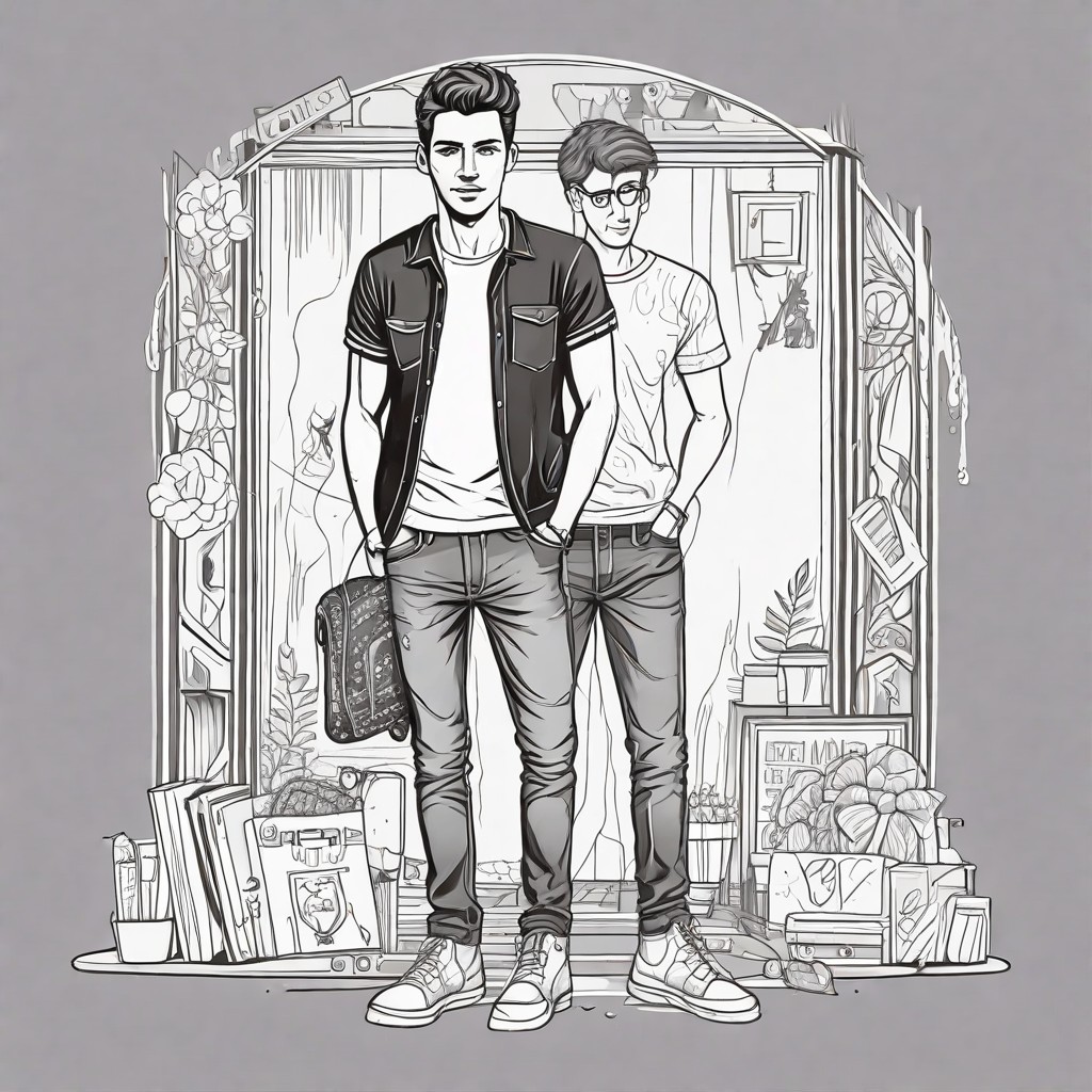 Handsome Boy Jeans and T-shirt Photo Style