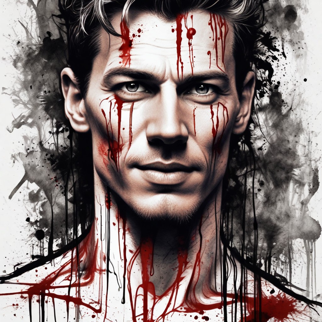 Horror Blood Face Photo Style