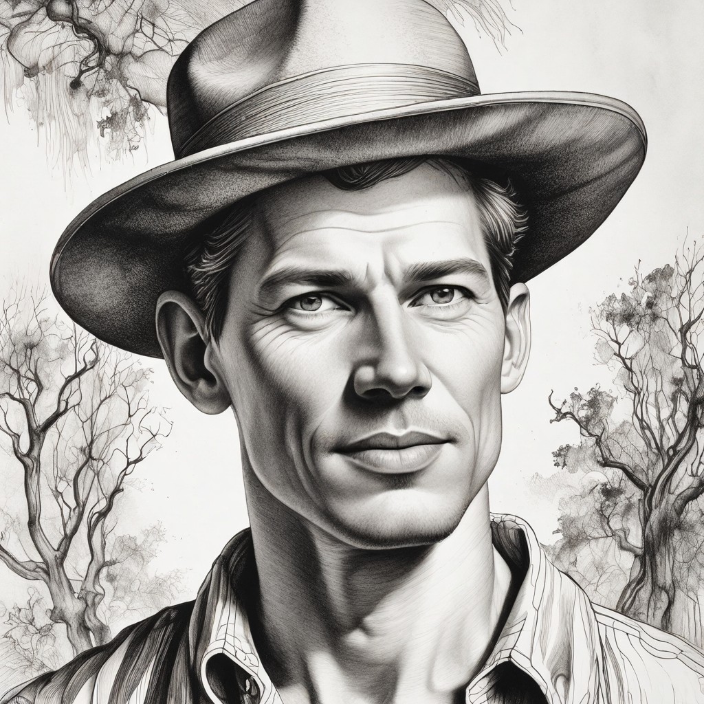 Converted Intaglio Portraits, Pen and Ink image