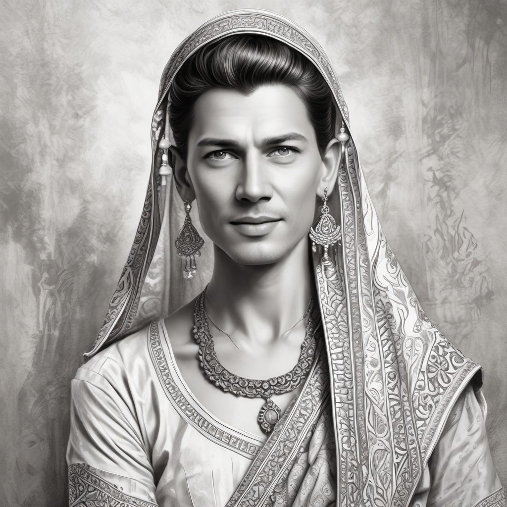 Kalank Alia Bhatt Look Pencil Sketch Photo Style