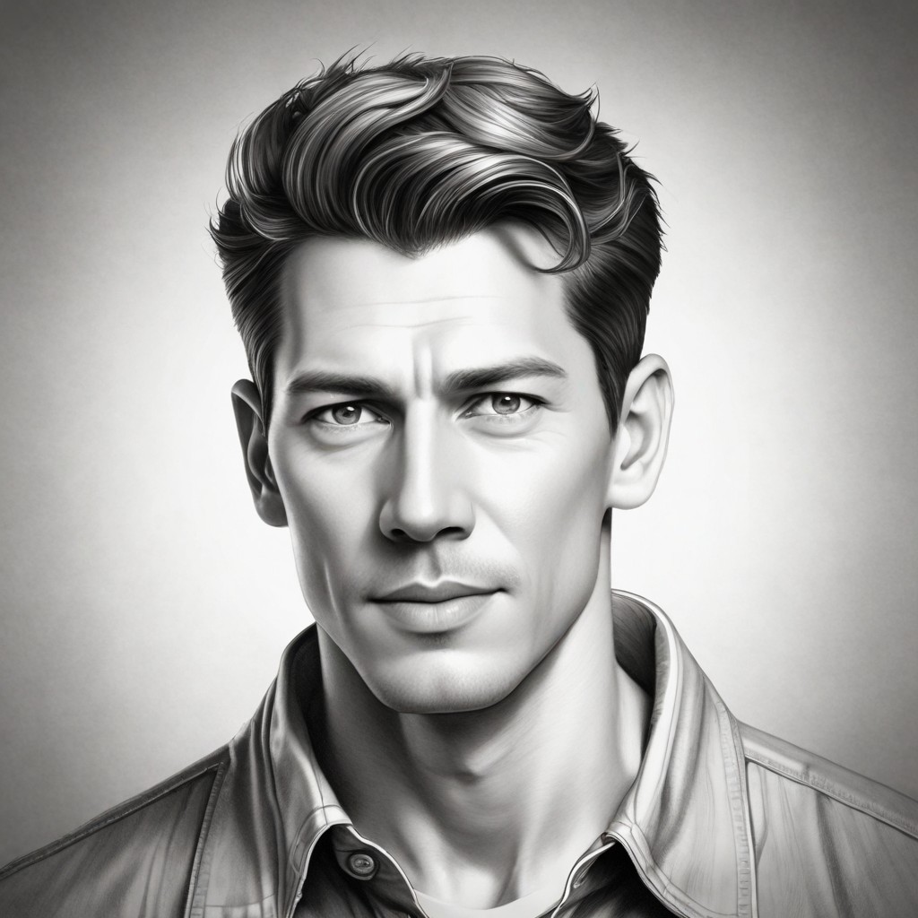 Kdrama Hero Pencil Sketch Photo Style