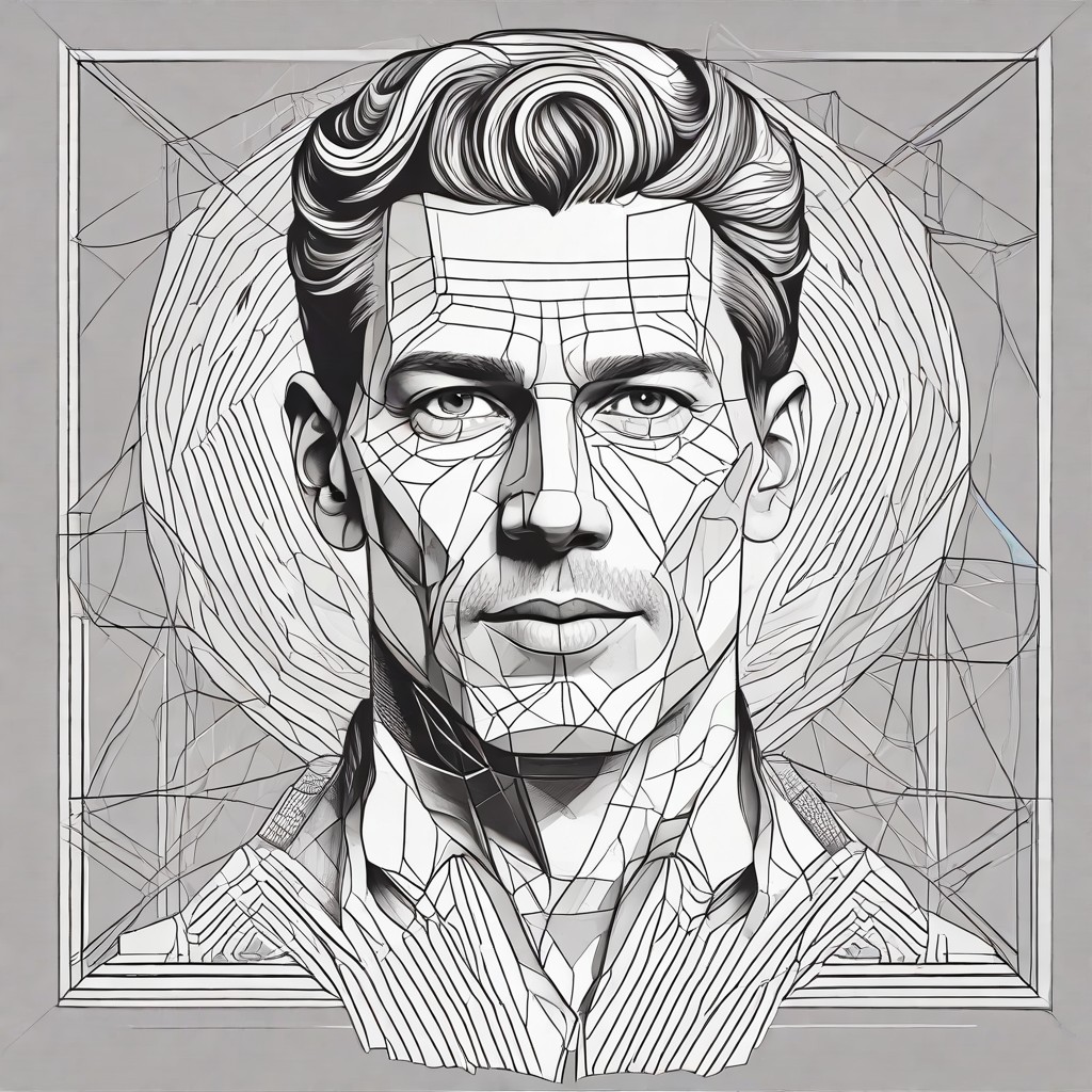 Line Art Geometric Photo Style