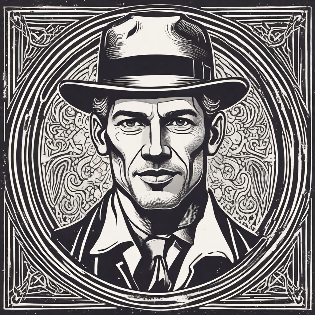 Logo Linocut Vintage Photo Style