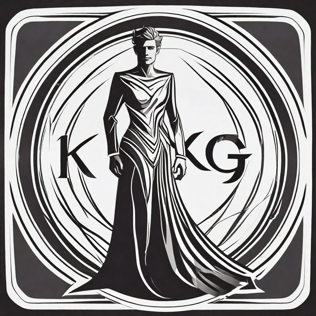 Logo with K and G in the Shape of a Modern Dress Photo Style