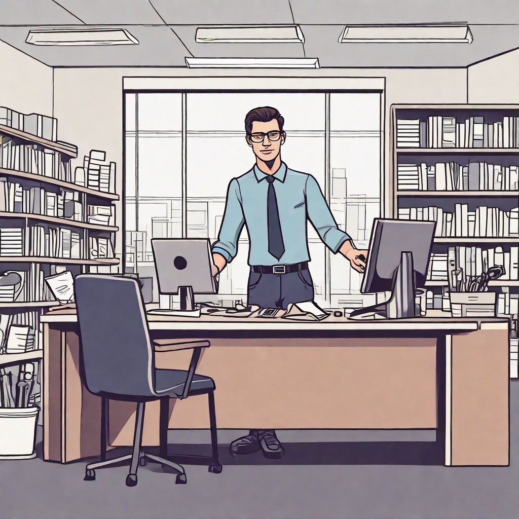 Man Purchasing in the Office Photo Style