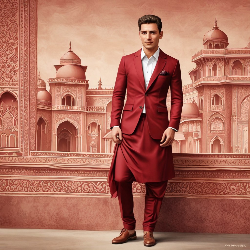 Maroon Suit Salwar Photo Style