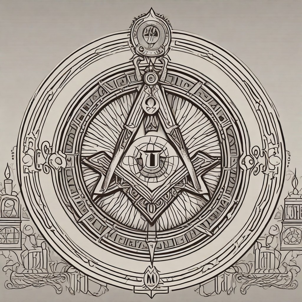 Masonic Square and Compass Photo Style