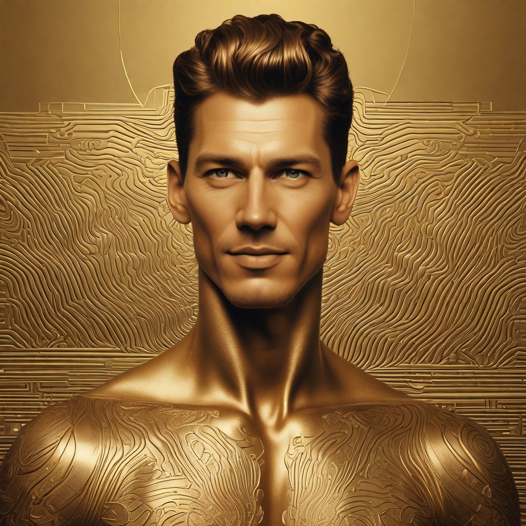 Metallic Gold Art Photo Style