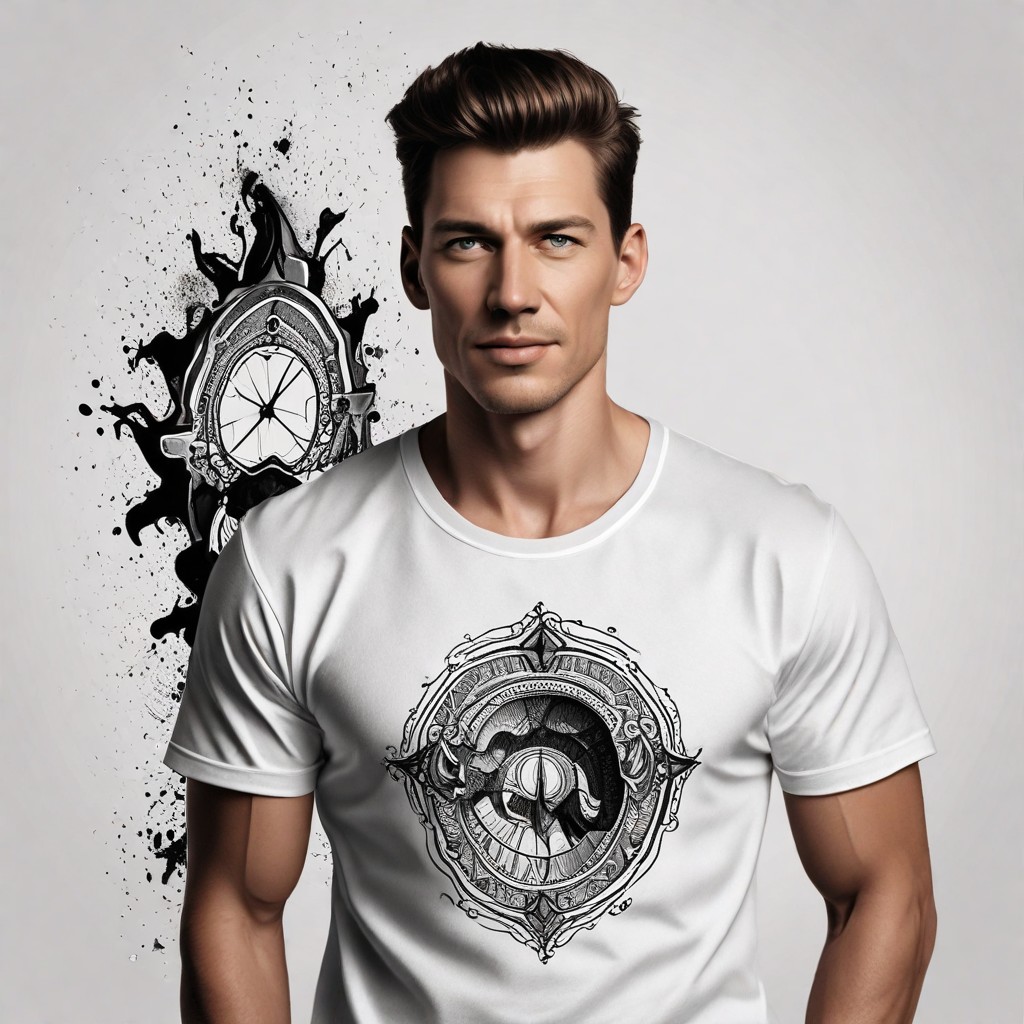 Model in Beautiful White T-shirt and Black Jeans Photo Style