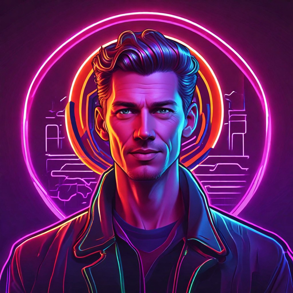 Neon Logo Photo Style