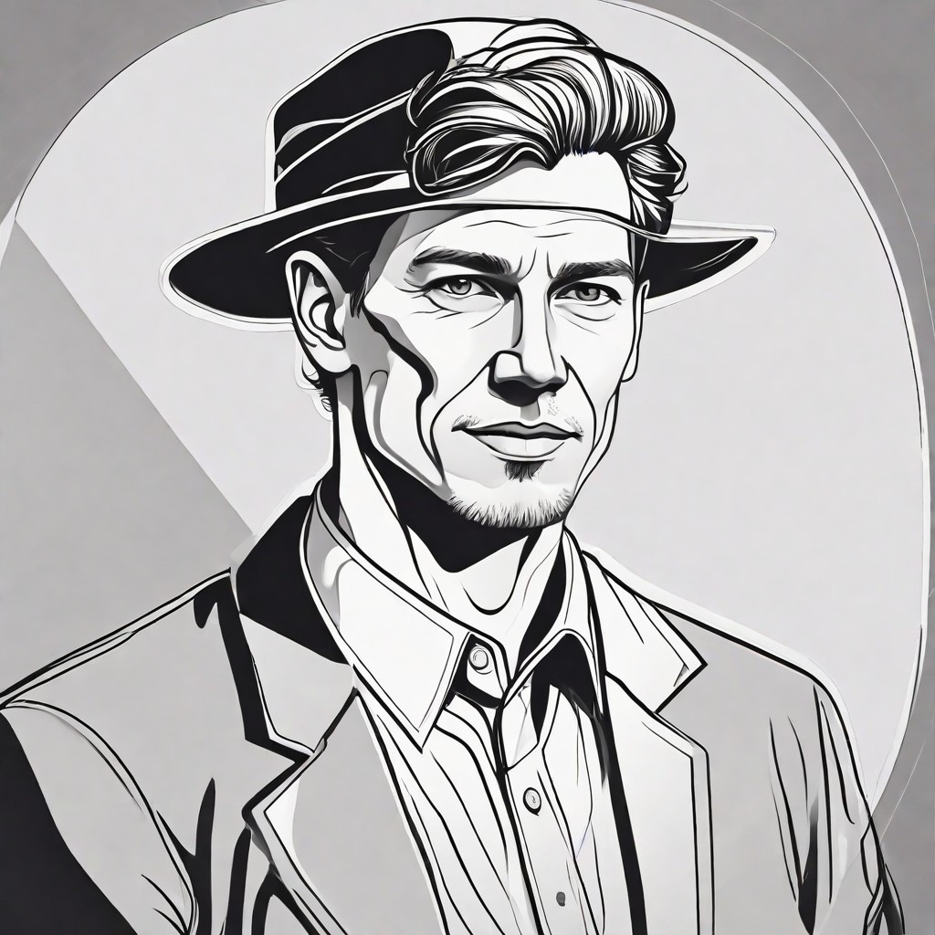 One Color Outlined Portrait Silhouette Photo Style