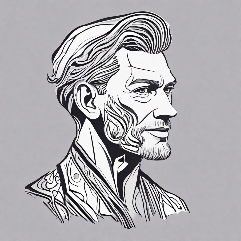 One Color Silhouette for CNC Cutting Photo Style