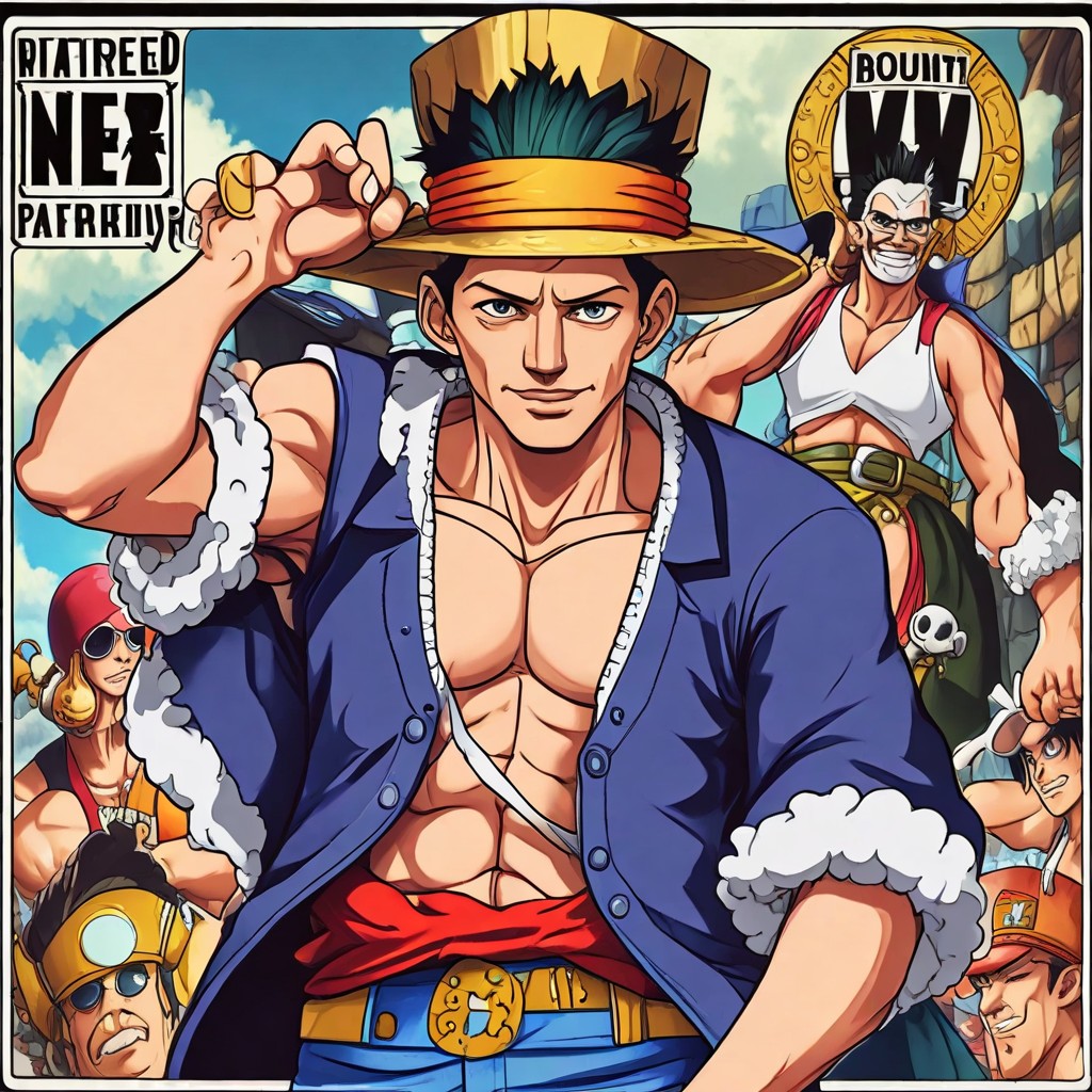 One Piece Anime Character Bounty Poster Photo Style