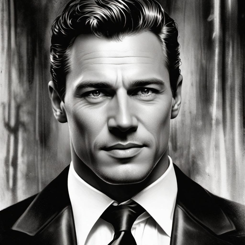 Converted Portrait of Marlon Brando in The Godfather image