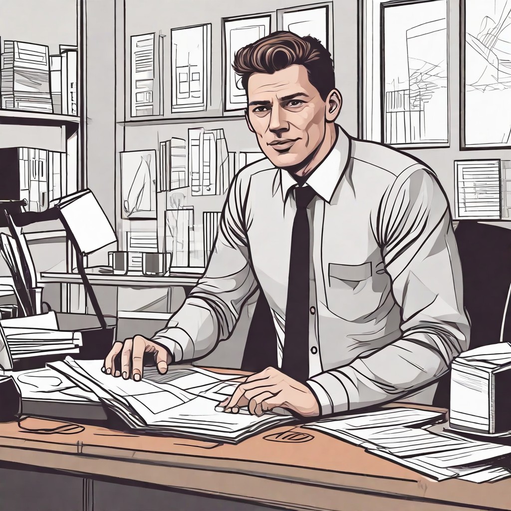 Procurement Men in Office Photo Style