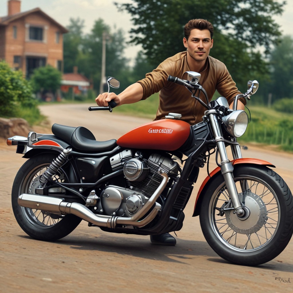 Realistic with Motorbike Photo Style