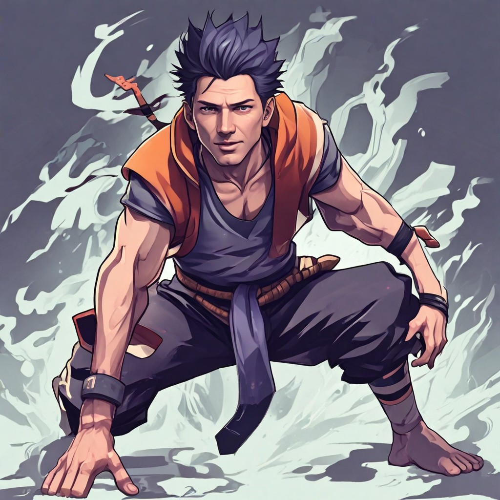 Sasuke Naruto in Fighting Photo Style