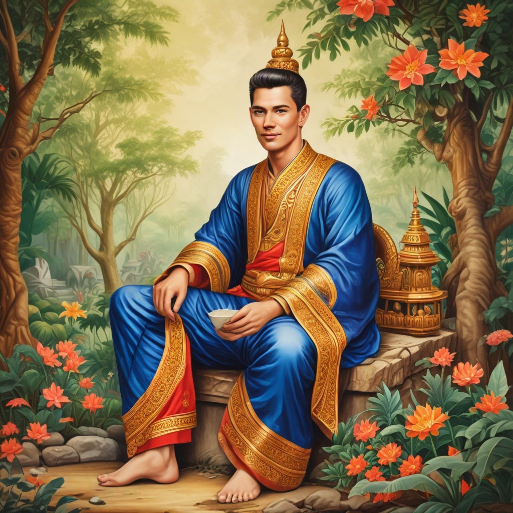 Traditional Thai Painting Photo Style