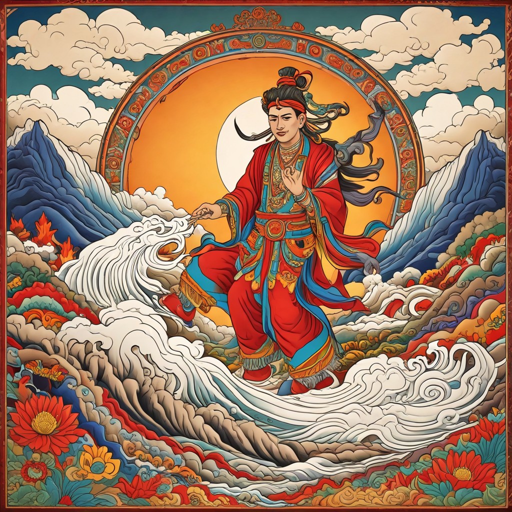 Traditional Tibetan Art Photo Style
