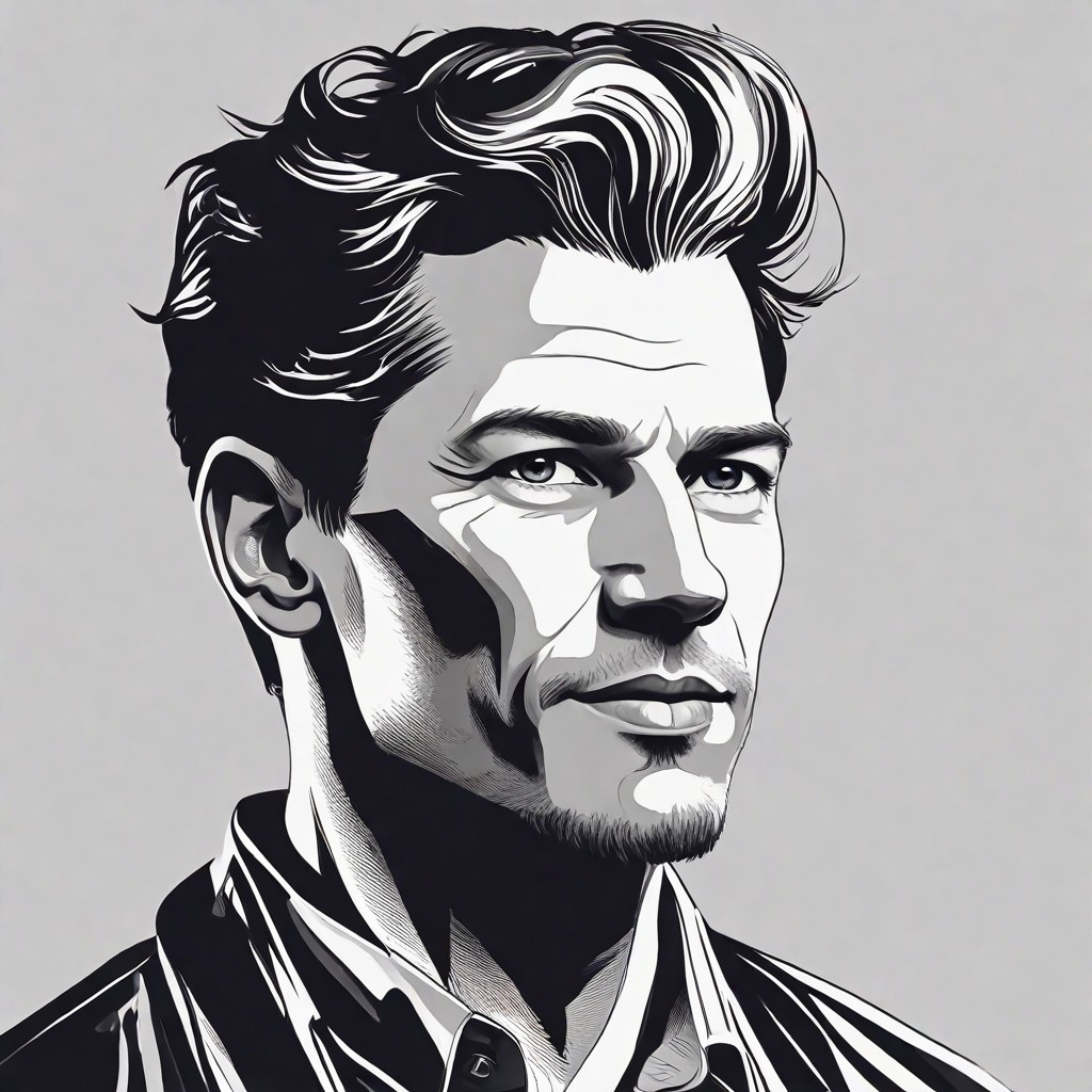 Two Color Portrait Silhouette Photo Style